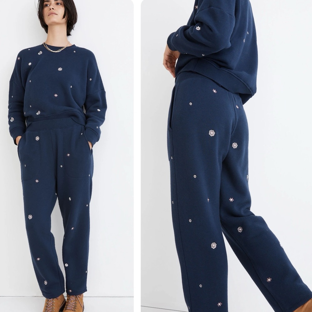 MWL Airyterry‎ Floral Embroidered Sweatpants